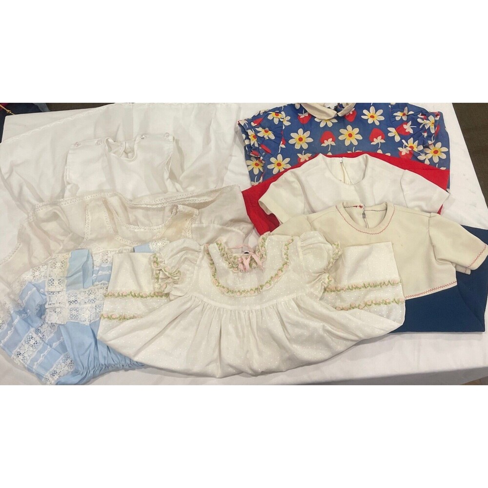Lot of 7 Toddler Girl Dresses handmade vintage 60’s 70’s 2t 3t